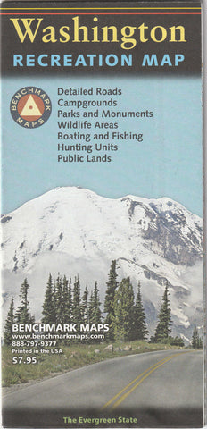 Washington Recreation Map (The Evergreen State) [Map] BM Maps - Wide World Maps & MORE!