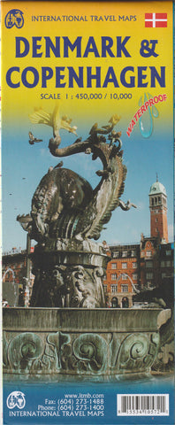 2016 Denmark / Copenhagen 1:450,000/1:10,000 (Collectible - Like New) - Wide World Maps & MORE!