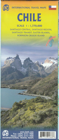 Chile Travel Reference Map Waterproof 1:1.77M - Wide World Maps & MORE!