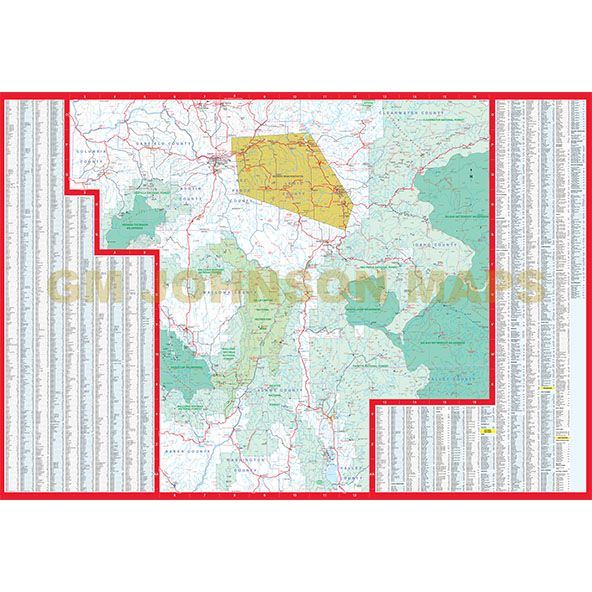 Inland Empire: Inland Pacific Northwest Travel & Recreation Map (Eastern Washington & Northern Idaho) - Wide World Maps & MORE!