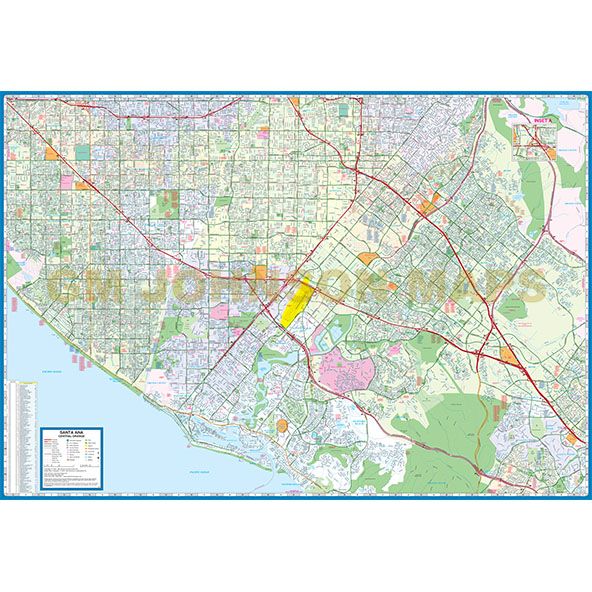 Southern Orange County / San Clemente / Laguna Beach, California Street Map - Wide World Maps & MORE!