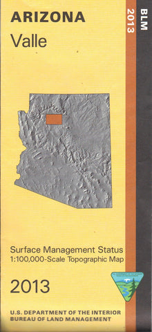 Valle Surface Management Status 1:100,000-Scale Topographic Map - Wide World Maps & MORE! - Map - Department of the Interior - Wide World Maps & MORE!