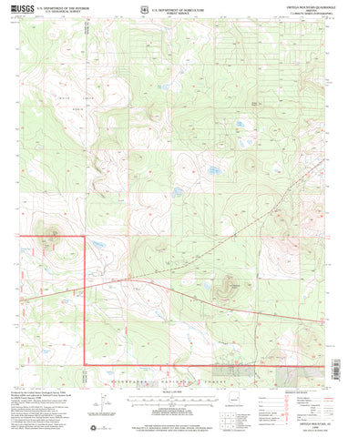 Ortega Mountain, Arizona (7.5'×7.5' Topographic Quadrangle) - Wide World Maps & MORE!