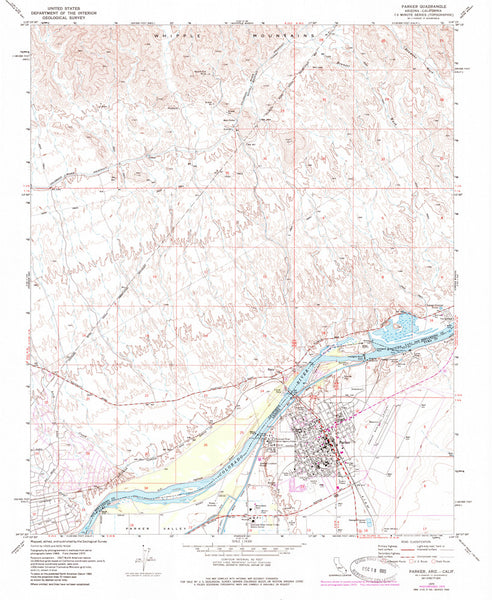 PARKER, Arizona 7.5' - Wide World Maps & MORE!