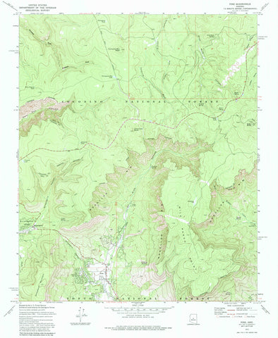 Pine, Arizona (7.5'×7.5' Topographic Quadrangle) 1973 - Wide World Maps & MORE! - Map - Wide World Maps & MORE! - Wide World Maps & MORE!