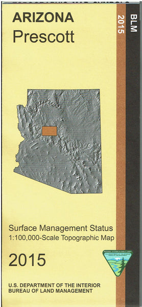 Arizona: Prescott Surface Management Status 1:100,000-Scale Topographic Map - Wide World Maps & MORE! - Map - United States Department of the Interior - Wide World Maps & MORE!