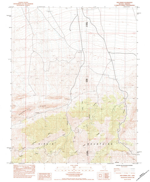 HEN SPRING, NV-AZ 7.5' - Wide World Maps & MORE!