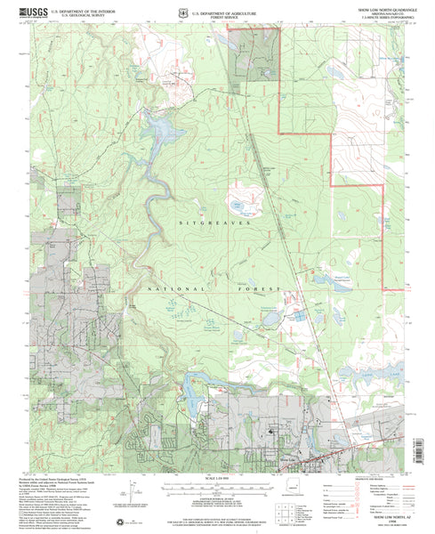 SHOW LOW NORTH, AZ (7.5'×7.5' Topographic Quadrangle) - Wide World Maps & MORE! - Map - Wide World Maps & MORE! - Wide World Maps & MORE!