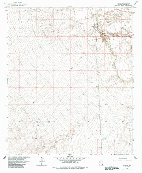 TANQUE, Arizona (7.5'×7.5' Topographic Quadrangle) - Wide World Maps & MORE!