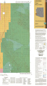 Trigo Mountains (Arizona Surface Management Status 1:100,000-Scale Topographic Map, TAZ1482) - Wide World Maps & MORE!