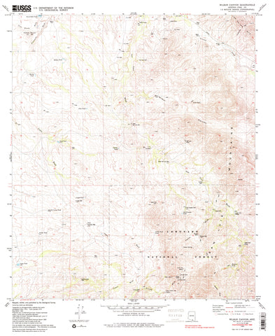 WILBUR CANYON, Arizona (7.5'×7.5' Topographic Quadrangle) - Wide World Maps & MORE! - Map - Wide World Maps & MORE! - Wide World Maps & MORE!