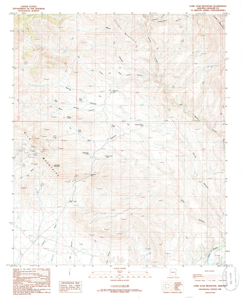 LONE STAR MOUNTAIN, Arizona (7.5'×7.5' Topographic Quadrangle) - Wide World Maps & MORE!