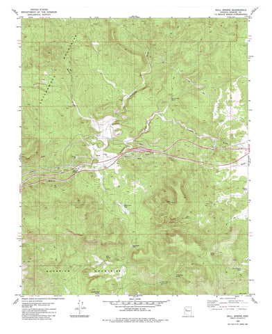 Bull Spring, Arizona (7.5'×7.5' Topographic Quadrangle) - Wide World Maps & MORE!