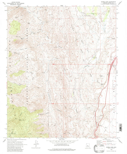 Bumble Bee, Arizona (7.5'×7.5' Topographic Quadrangle) - Wide World Maps & MORE!