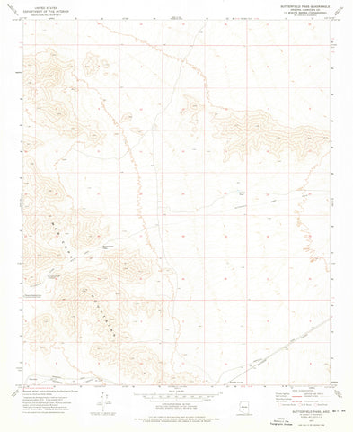 Butterfield Pass, Arizona (7.5'×7.5' Topographic Quadrangle) - Wide World Maps & MORE! - Map - Wide World Maps & MORE! - Wide World Maps & MORE!