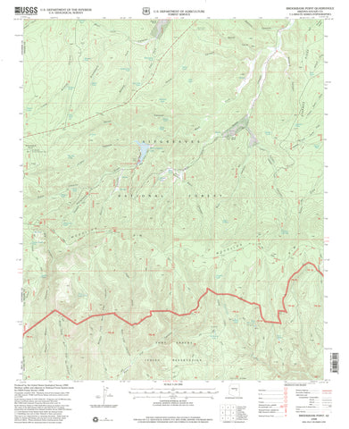 Brookbank Point, Arizona (7.5'×7.5' Topographic Quadrangle) - Wide World Maps & MORE!