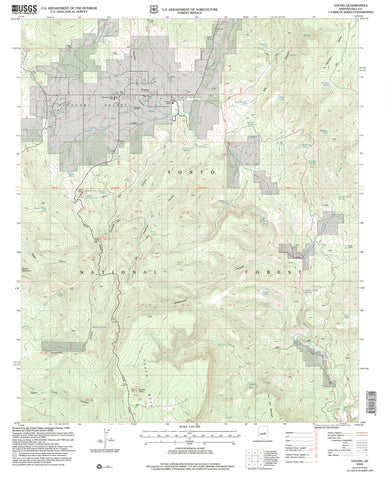 Young, Arizona (7.5'×7.5' Topographic Quadrangle) - Wide World Maps & MORE!