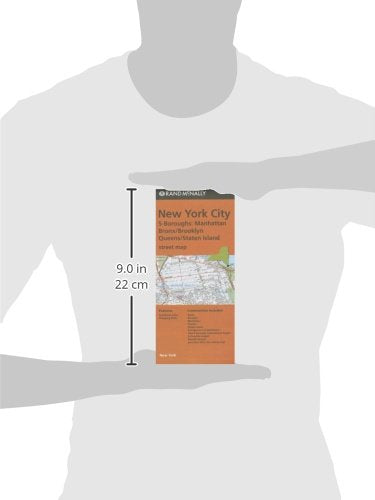 2013 New York City 5 Boroughs, New York Street Map: Manhattan/Bronx/Brooklyn/Queens/Staten Island [Archival Copy] - Wide World Maps & MORE!