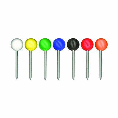 ADVANTUS Medium Head Map Tacks, 3/8-Inch Shank, 3/16-Inch Head, Box of 100, Green (M06) - Wide World Maps & MORE! - Office Product - Advantus - Wide World Maps & MORE!