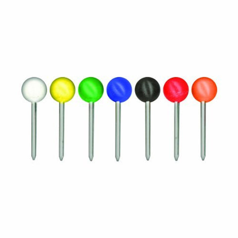 ADVANTUS Medium Head Map Tacks, 3/8-Inch Shank, 3/16-Inch Head, Box of 100, Green (M06) - Wide World Maps & MORE! - Office Product - Advantus - Wide World Maps & MORE!