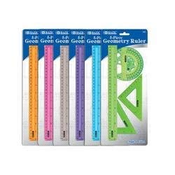 Bazic 5-Piece Geometry Ruler Combination Sets - Wide World Maps & MORE! - Office Product - Bazic - Wide World Maps & MORE!