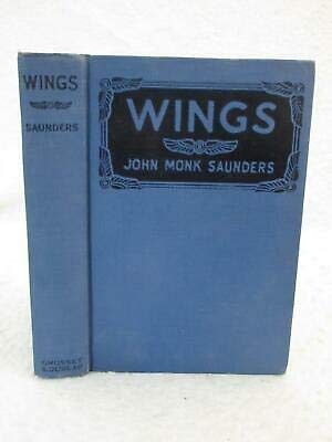 John Monk Saunders WINGS Paramont Pictures Photoplay 1927 Grosset & Dunlap, NY - Wide World Maps & MORE!