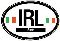 Reflective Ireland Oval Decal - Wide World Maps & MORE!