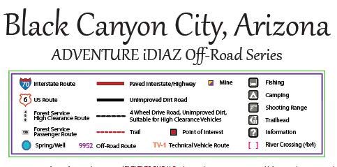 Black Canyon City, Arizona / Off-Road Series - Wide World Maps & MORE! - Map - Adventure iDiaz Maps - Wide World Maps & MORE!