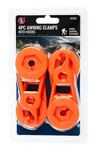 SE Survivor Series Awning Clamps with Hooks (4 PC.) - 9620AC - Wide World Maps & MORE!