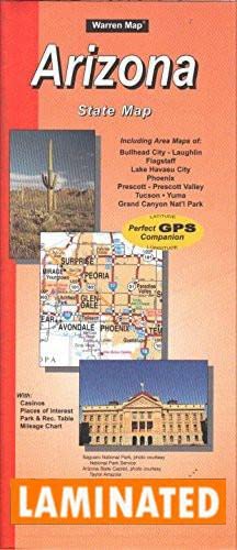 Arizona State Map Gloss Laminated - Wide World Maps & MORE!