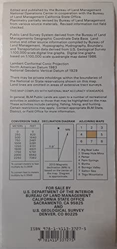 Eagle Mountains Surface Management Status 1:100,000-Scale Topographic Map - Wide World Maps & MORE!