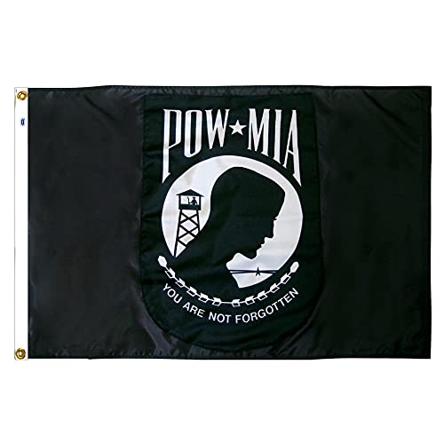 5'×3' Rough Tex 150D Nylon United States POW MIA Official Flag Single Side - Wide World Maps & MORE!