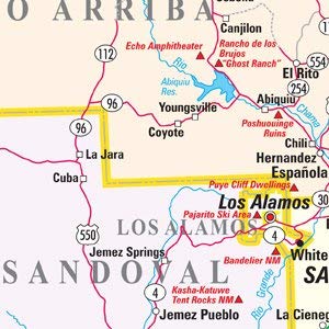 New Mexico Counties and Roads Large Wall Map Dry Erase Laminated - Wide World Maps & MORE! - Map - Wide World Maps & MORE! - Wide World Maps & MORE!