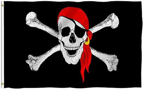 PirateRed Flag + SP.PirateHat Flag + Pirate Flag + US Flag - Wide World Maps & MORE! - Lawn & Patio - WILDFLAGS - Wide World Maps & MORE!