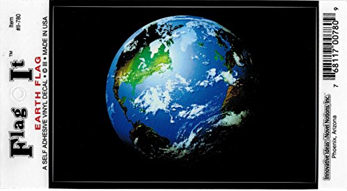 Earth Flag Decal for auto, Truck or Boat - Wide World Maps & MORE!