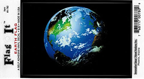 Earth Flag Decal for auto, Truck or Boat - Wide World Maps & MORE!