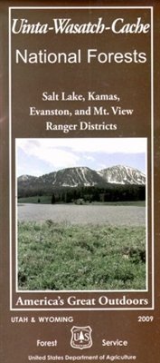 Uinta-Wasatch-Cache National Forests: Salt Lake, Kamas, Evanston, and Mt. View Ranger Districts, Utah & Wyoming - Wide World Maps & MORE! - Map - United States Department of Agriculture - Wide World Maps & MORE!