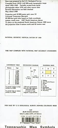 Surface Management Status 1:100,000-Scale Metric Topographic Map of Hanksville, Utah - Wide World Maps & MORE!