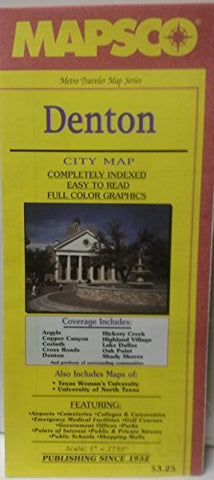 Denton city map: Coverage includes Argyle, Copper Canyon, Corinth ... and portions of surrounding communities (Metro traveler map series) - Wide World Maps & MORE! - Book - Wide World Maps & MORE! - Wide World Maps & MORE!