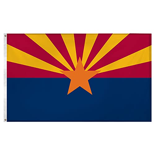 Arizona Flag 5'Ã—3' Rough Tex 68D Nylon - Wide World Maps & MORE!