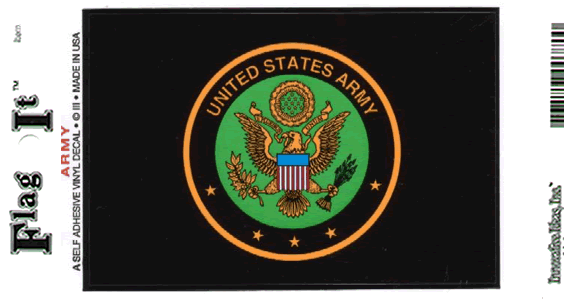 Army Self Adhesive Vinyl Decal 6-Pack - Wide World Maps & MORE! - Sticker - Flag-It Stickers - Wide World Maps & MORE!