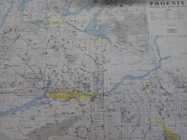 Metropolitan Phoenix Hazards and Warnings Gloss Laminated Wall Map - Wide World Maps & MORE! - Map - Wide World Maps & MORE! - Wide World Maps & MORE!