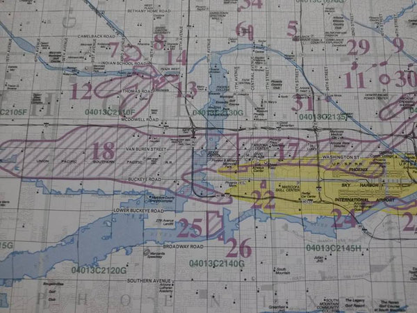 Metropolitan Phoenix Hazards and Warnings Gloss Laminated Wall Map - Wide World Maps & MORE! - Map - Wide World Maps & MORE! - Wide World Maps & MORE!