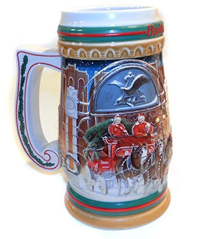 Budweiser 1997 Home for the Holidays Advertising Christmas Beer Stein Mug - Wide World Maps & MORE! - Kitchen - Black Market Antiques - Wide World Maps & MORE!