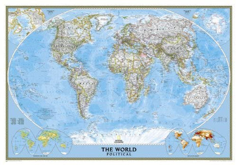 World Classic [Gloss Ready-to-Hang] (National Geographic: Reference Map) - Wide World Maps & MORE!