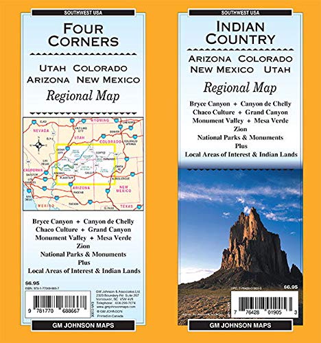 2019 Indian Country / Four Corners (AZ,CO,NM,UT), State Map - Wide World Maps & MORE!