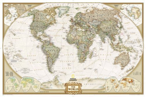 2012 World Executive, Enlarged & Tubed, Wall Map (Reference) by National Geographic Maps published by National Geographic Maps Division - Wide World Maps & MORE! - Map - National Geographic Maps - Wide World Maps & MORE!