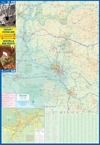 Arizona & New Mexico Travel Reference Map 1:900K - Wide World Maps & MORE!