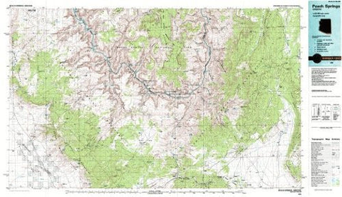 Peach Springs Arizona 1:100,000-scale USGS Topographic Map: 30 X 60 Minute Series (1986) - Wide World Maps & MORE! - Book - Wide World Maps & MORE! - Wide World Maps & MORE!