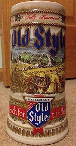 Old Style Limited Edition 1988 Handcrafted "Reach for the Best " Beer Stein - Wide World Maps & MORE! - Kitchen - G. Heileman Brewing Company - Wide World Maps & MORE!